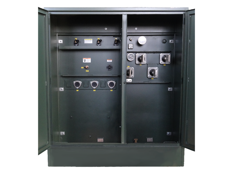 3 Phase Padmount Transformer with Radial Feed with Bay-O-Net's